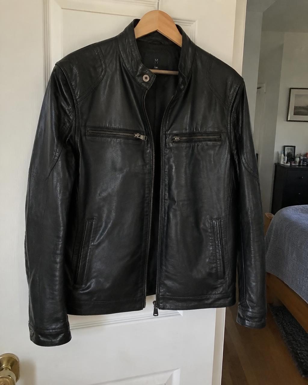 Jaqueta de couro masculina tamanho M